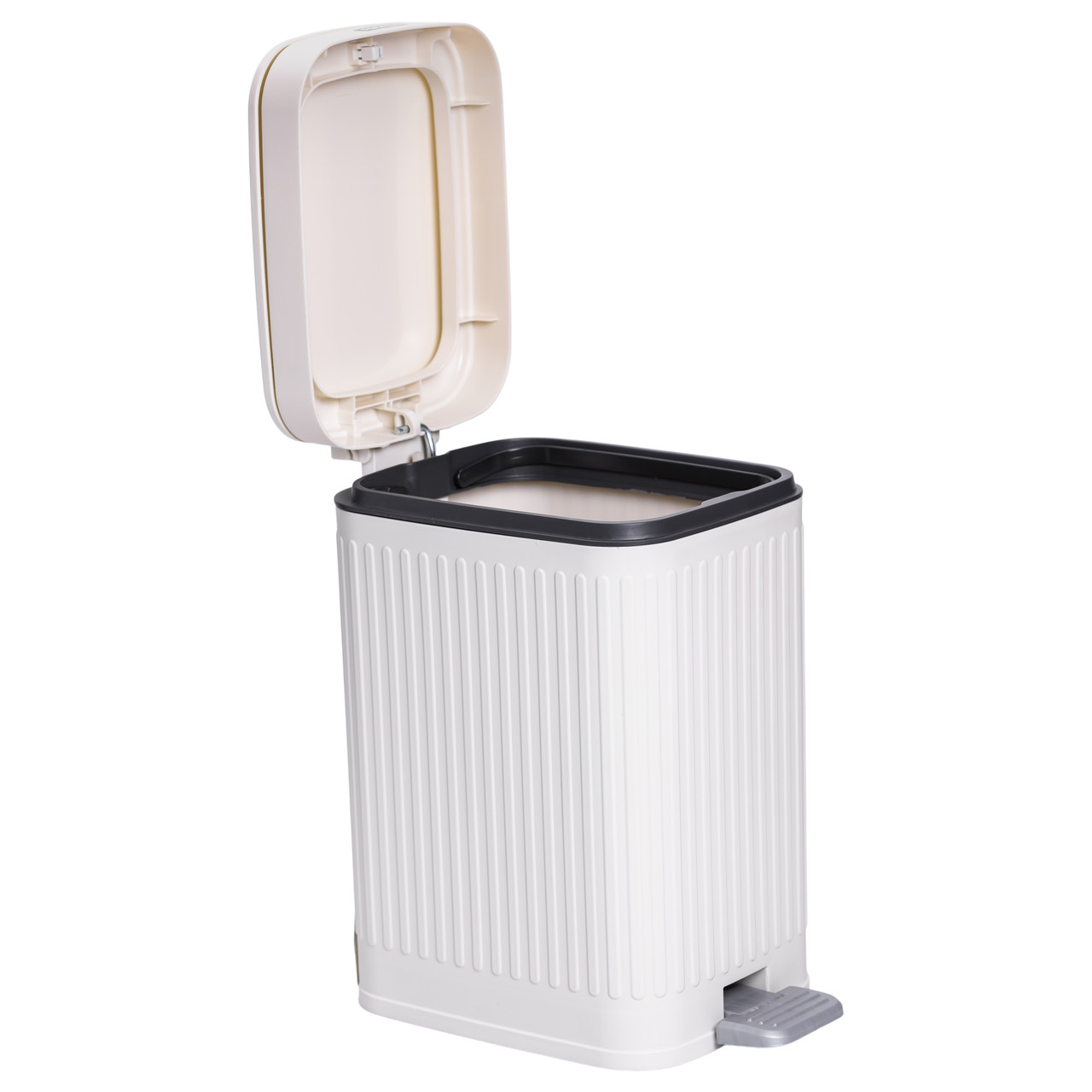 Відро для сміття з педаллю 5л відро для сміття з кришкою і педаллю Білий HP-45-11BE_HP-45-11BE_Milantium_5