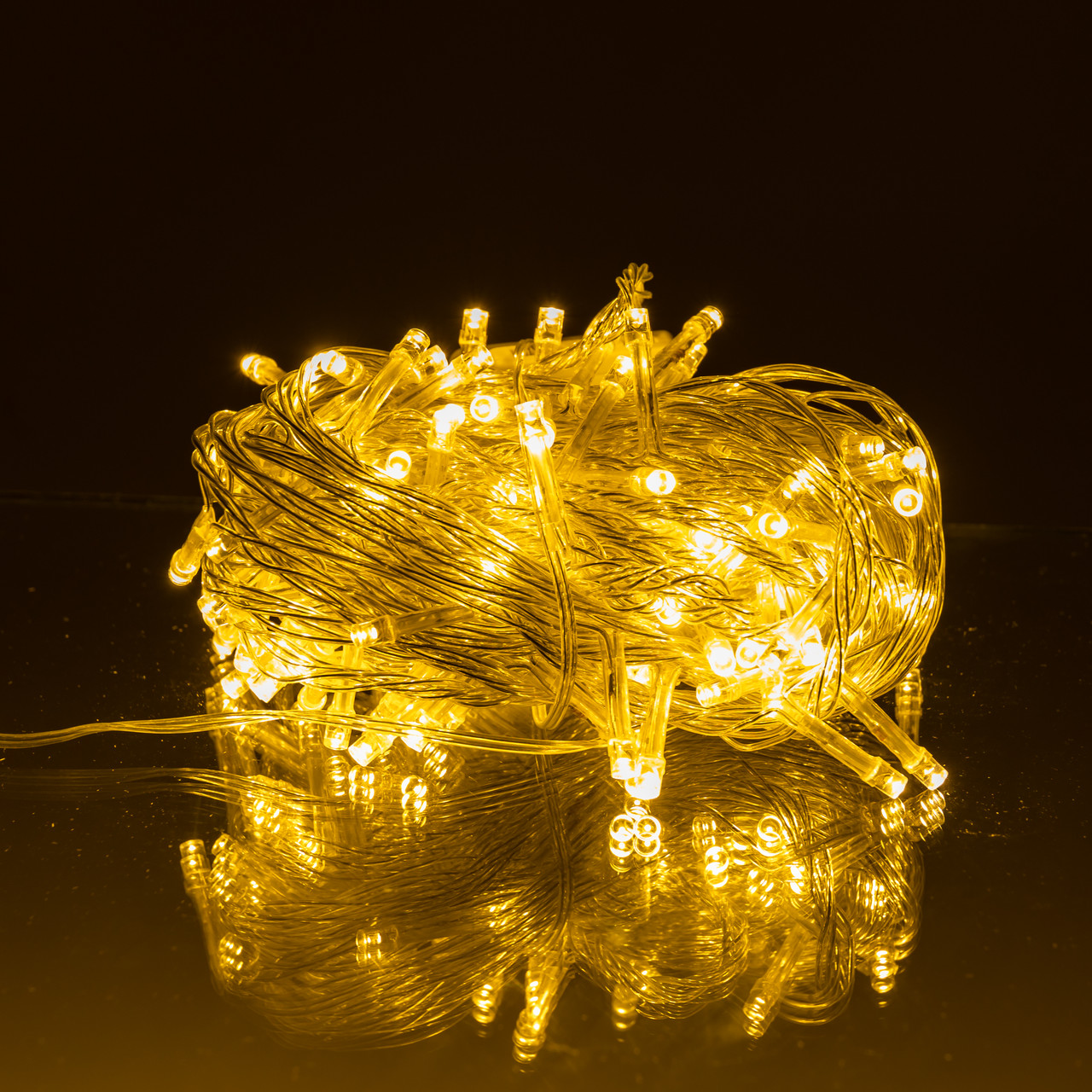 Новорічна гірлянда кімнатна нитка 10 м 120 LED кімнатна гірлянда білий провід Жовте світло W120LED10MWY_W120LED10MWY_Milantium_1