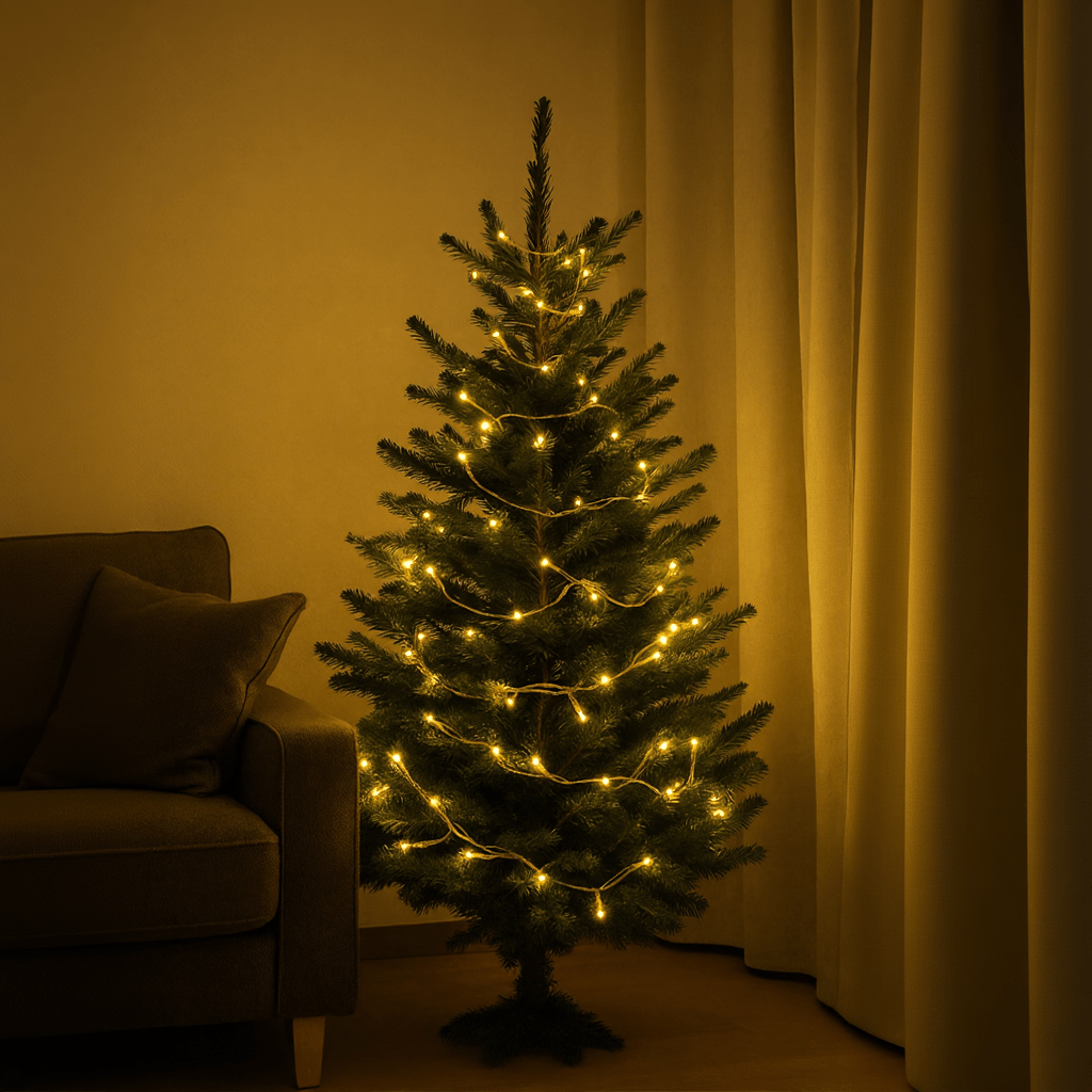 Новорічна гірлянда кімнатна нитка 10 м 120 LED кімнатна гірлянда білий провід Жовте світло W120LED10MWY_W120LED10MWY_Milantium_2