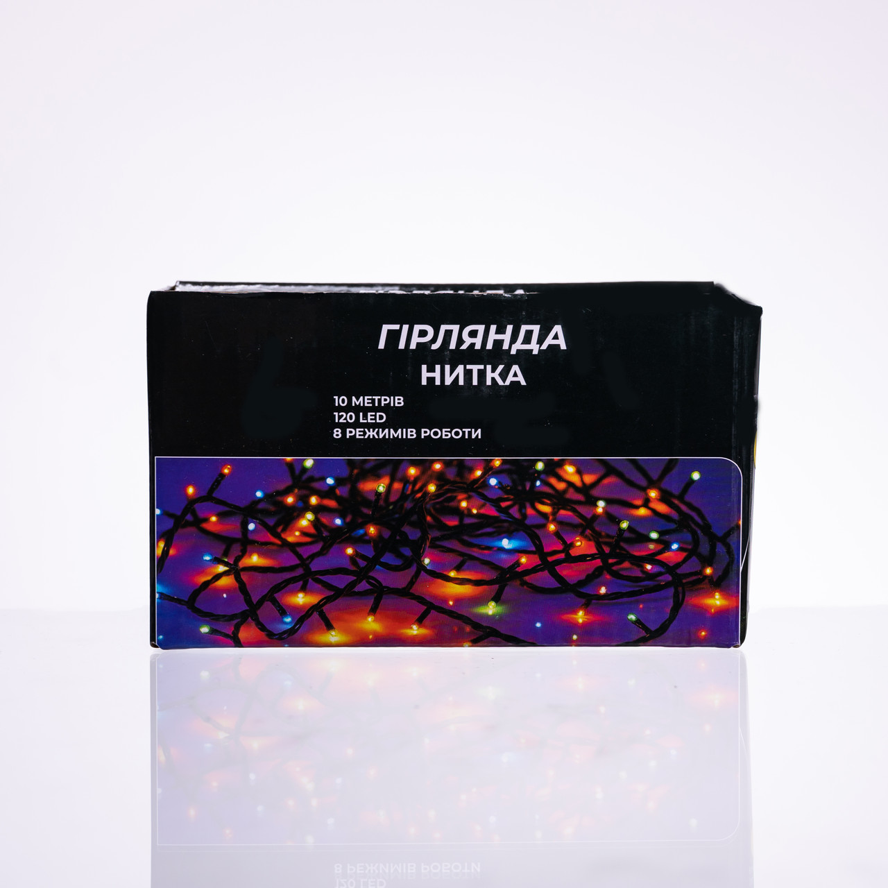 Новорічна гірлянда кімнатна нитка 10 м 120 LED кімнатна гірлянда білий провід Жовте світло W120LED10MWY_W120LED10MWY_Milantium_6