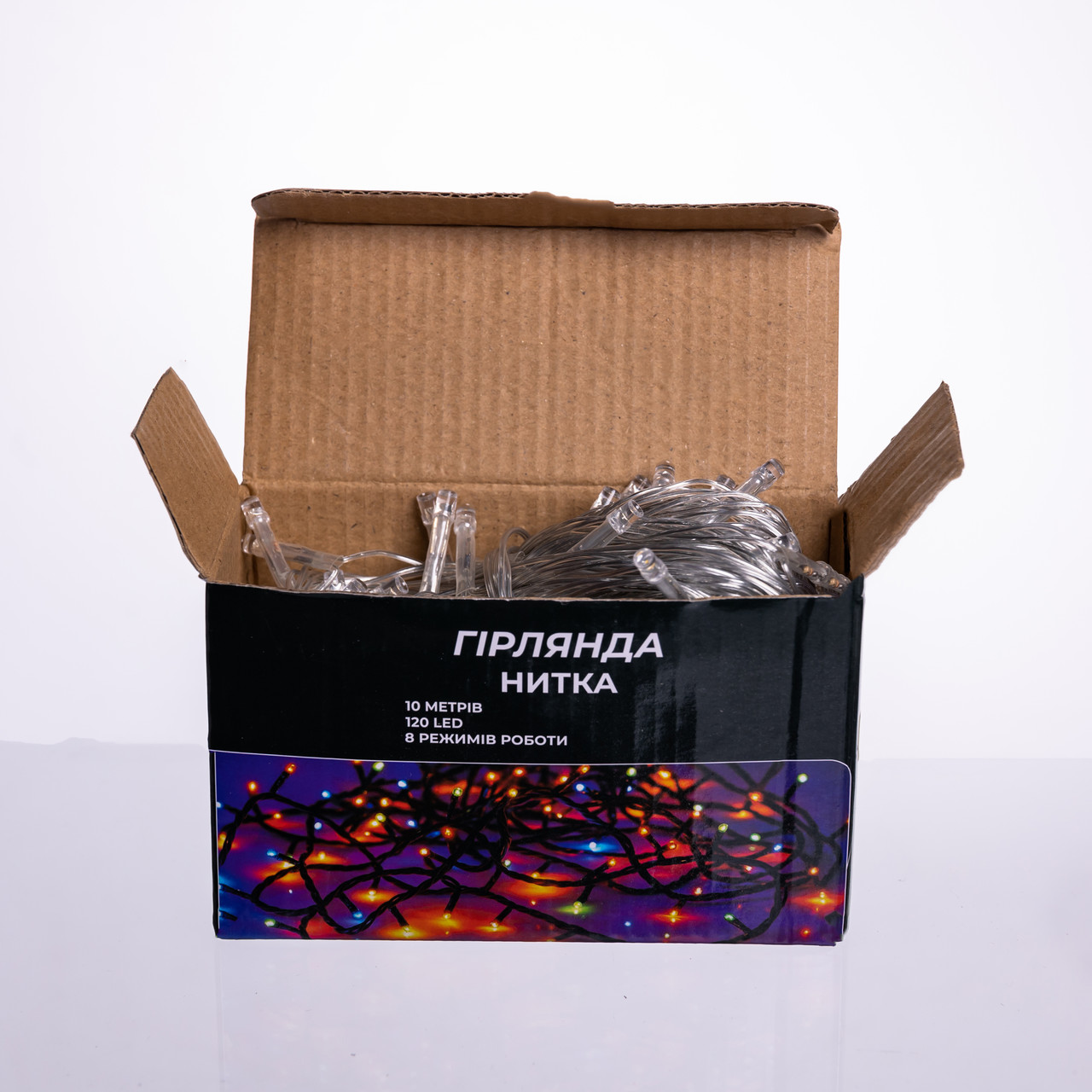 Новорічна гірлянда кімнатна нитка 10 м 120 LED кімнатна гірлянда білий провід Жовте світло W120LED10MWY_W120LED10MWY_Milantium_7