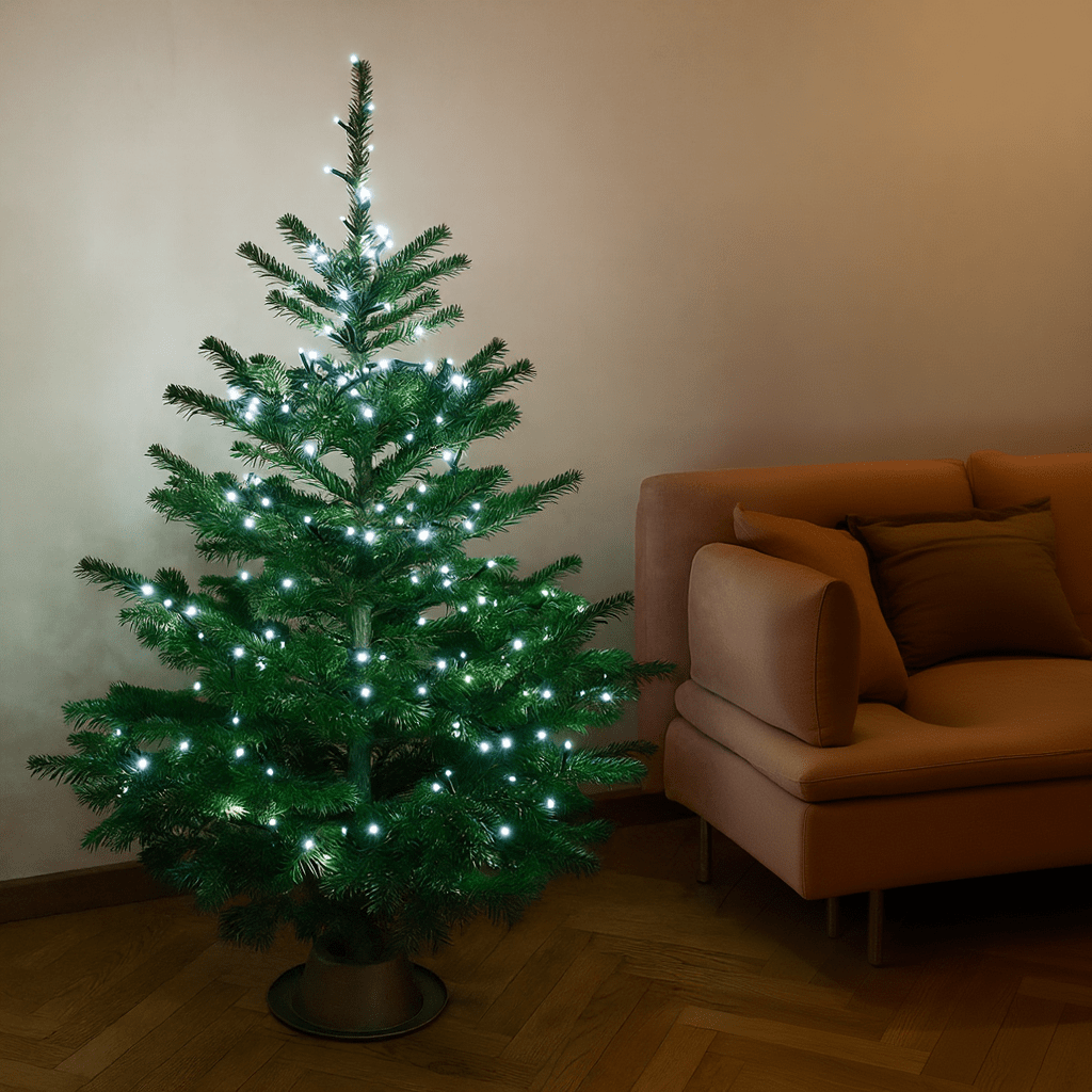 Новорічна гірлянда кімнатна нитка 10 м 120 LED чорний провід Білий W120LED10MBW_W120LED10MBW_Milantium_6