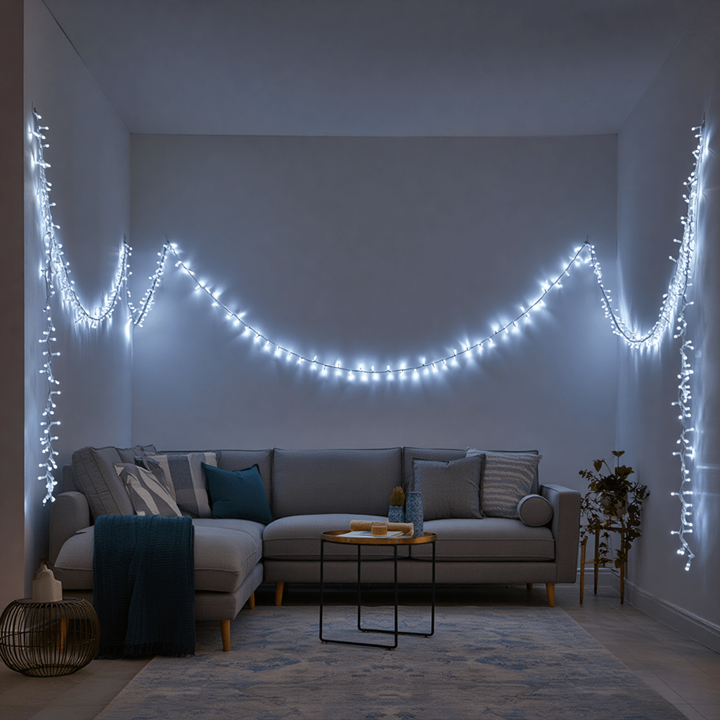 Новорічна гірлянда кімнатна нитка 14 м 160 LED кімнатна гірлянда білий провід Біле світло W160LED16MWW_W160LED16MWW_Milantium_2