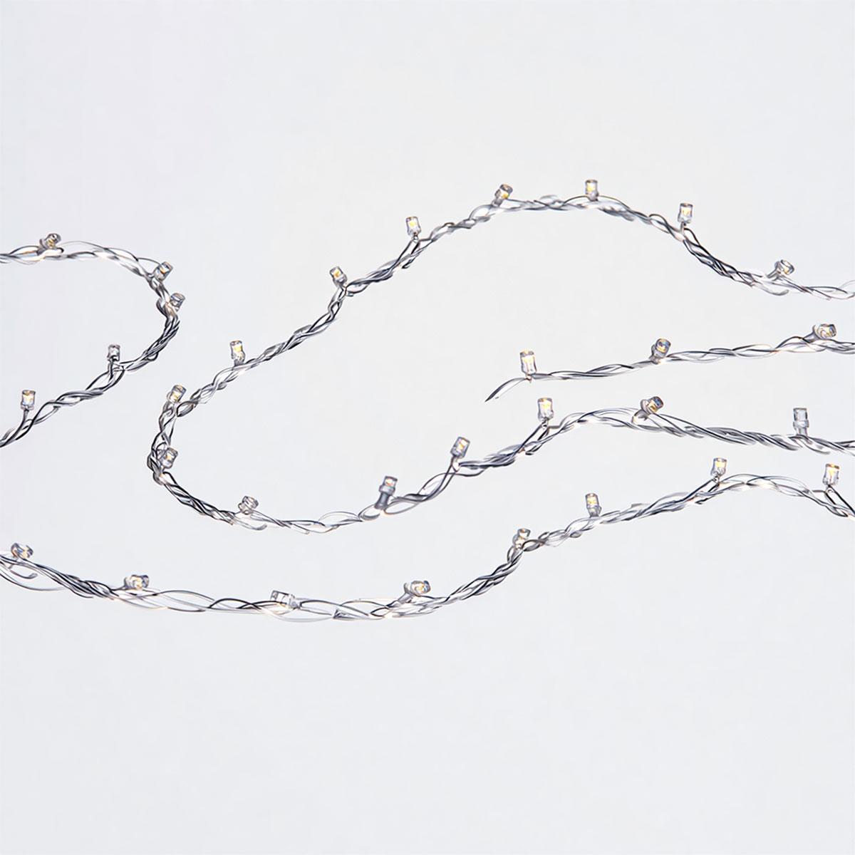 Новорічна гірлянда кімнатна нитка 14 м 160 LED кімнатна гірлянда білий провід Жовте світло W160LED16MWY_W160LED16MWY_Milantium_3