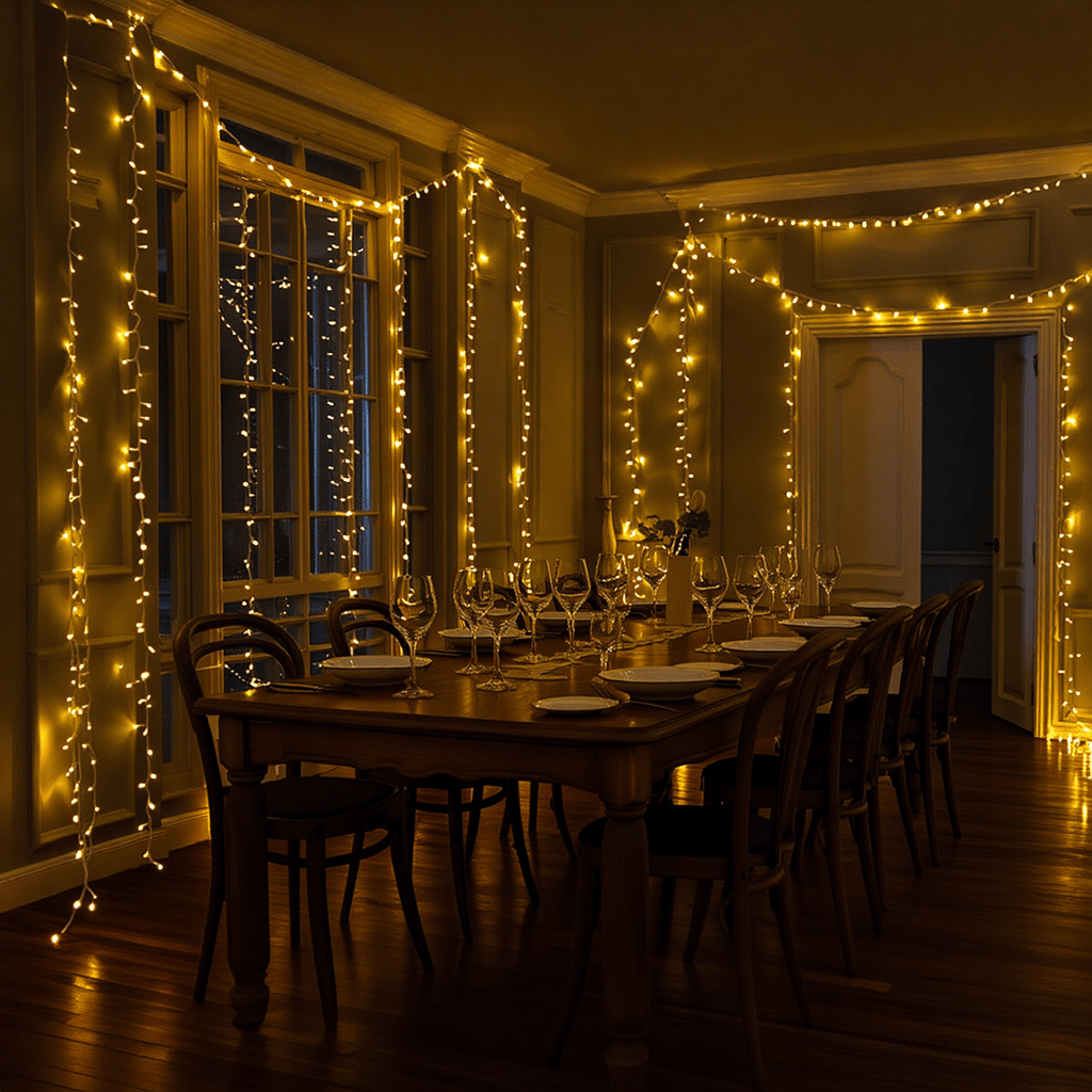 Новорічна гірлянда кімнатна нитка 14 м 160 LED чорний провід Жовтий W160LED16MBY_W160LED16MBY_Milantium_3