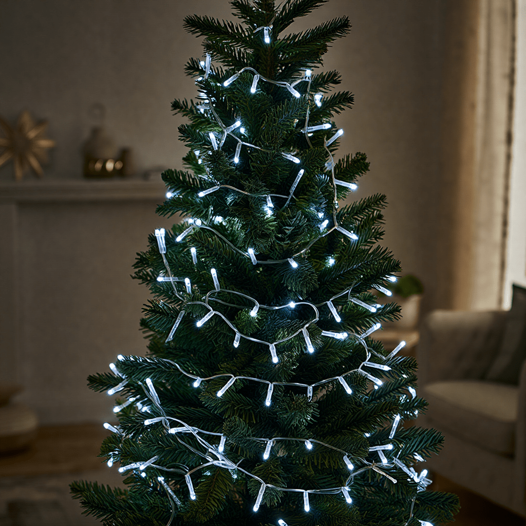 Новорічна гірлянда кімнатна нитка 18 м 180 LED білий провід Білий W180LED18MWW_W180LED18MWW_Milantium_5