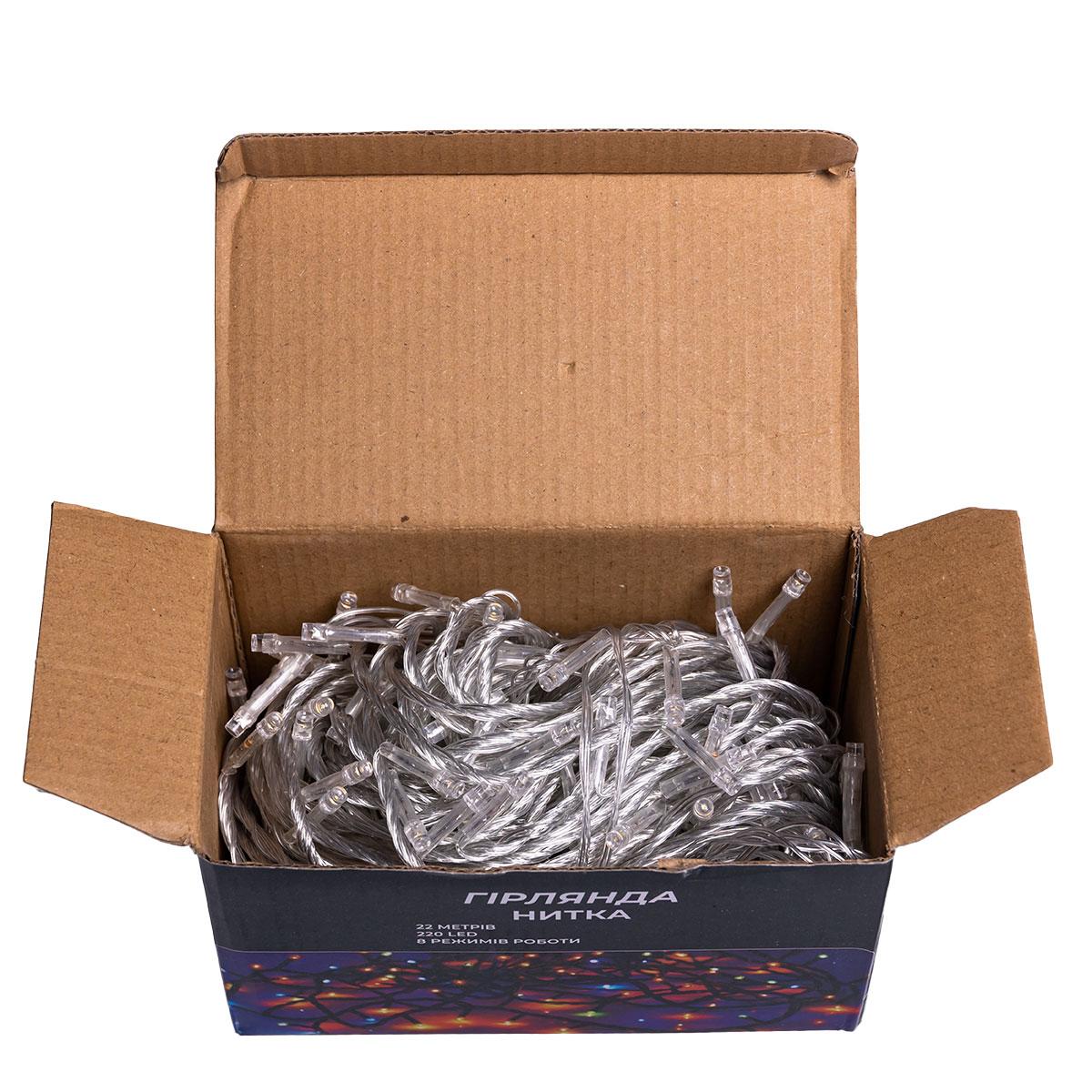 Новорічна гірлянда кімнатна нитка 22 м 220 LED білий провід Жовтий W220LED22MWY_W220LED22MWY_Milantium_7