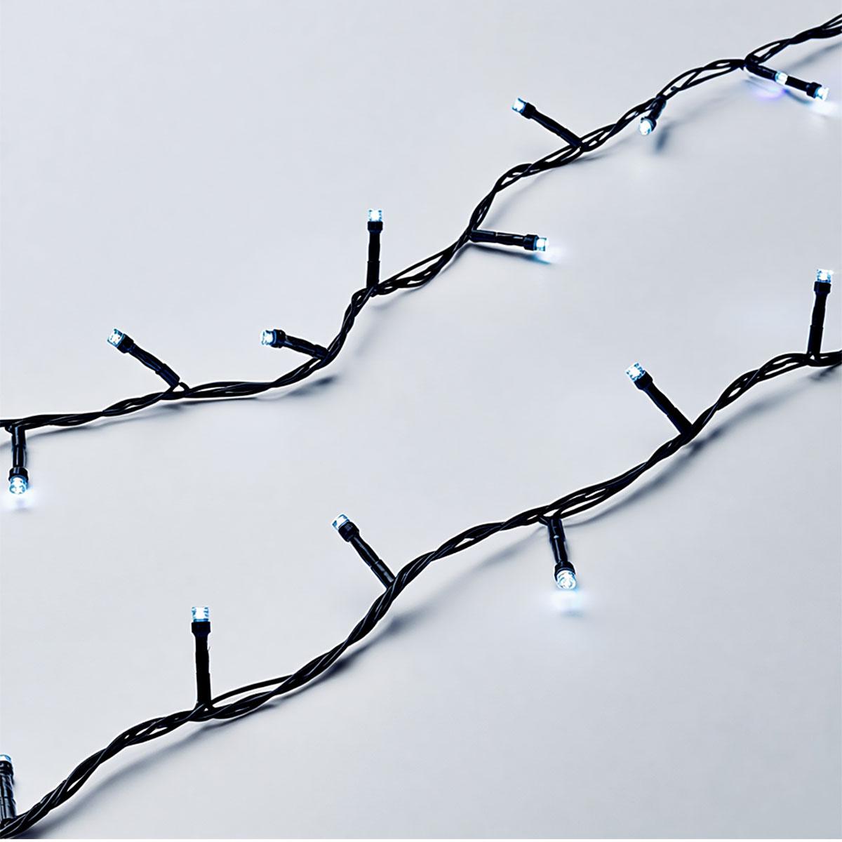Новорічна гірлянда кімнатна нитка 22 м 220 LED чорний провід Білий W220LED22MBW_W220LED22MBW_Milantium_5