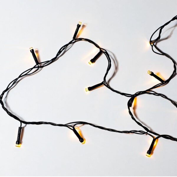 Новорічна гірлянда кімнатна нитка 22 м 220 LED чорний провід Жовтий W220LED22MBY_W220LED22MBY_Milantium_5