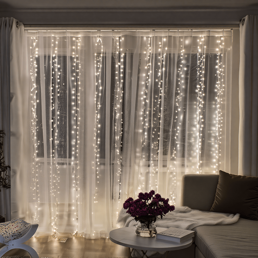 Новорічна гірлянда кімнатна штора роса Хвойна лапа 3х3 м 600 LED Біле світло D600LED3MW – купити в Україні недорого