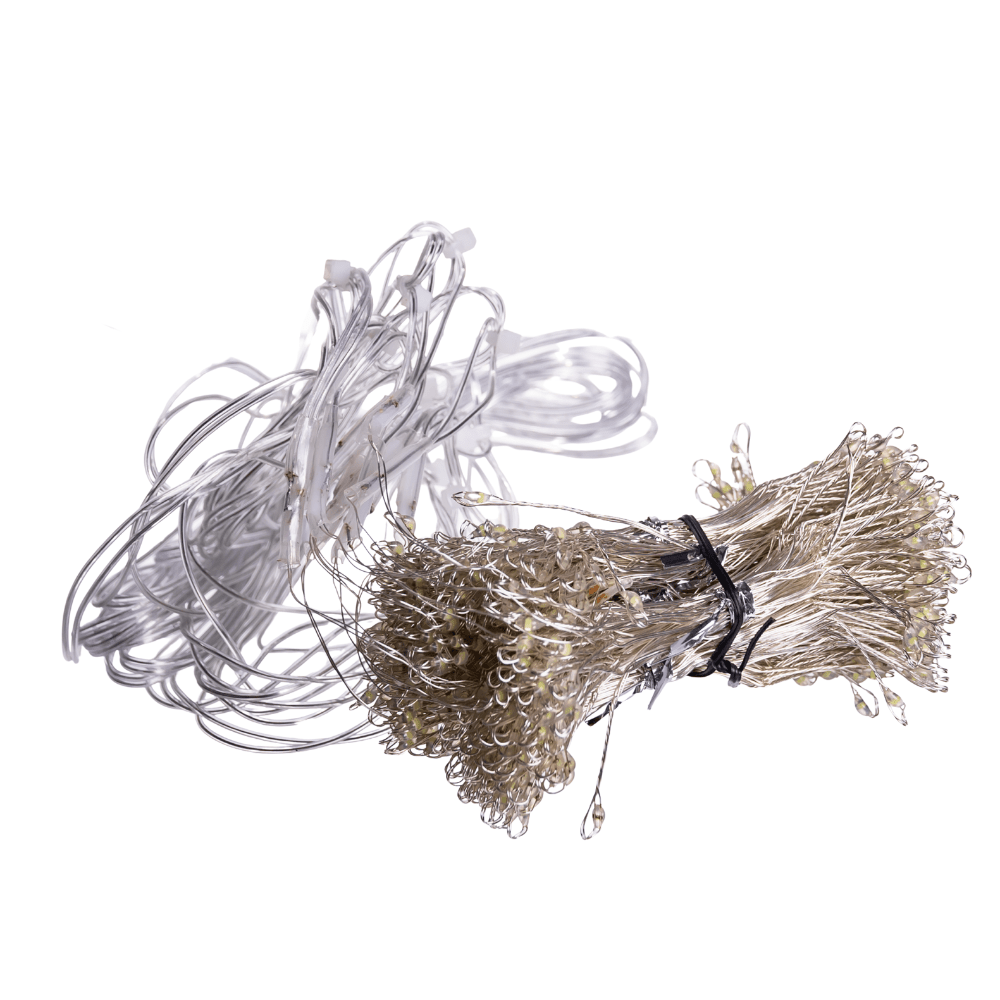 Новорічна гірлянда кімнатна штора роса Хвойна лапа 3х3 м 600 LED Біле світло D600LED3MW_D600LED3MW_Milantium_5