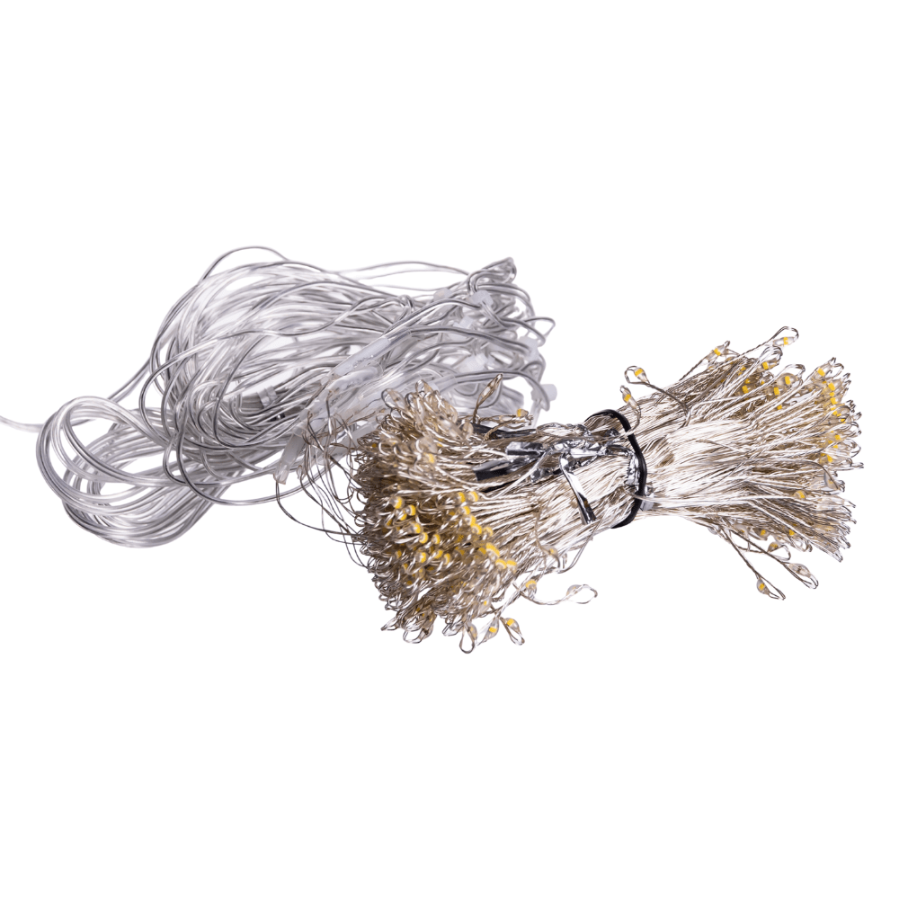 Новорічна гірлянда кімнатна штора роса Хвойна лапа 3х3 м 600 LED Жовте світло D600LED3MY_D600LED3MY_Milantium_4