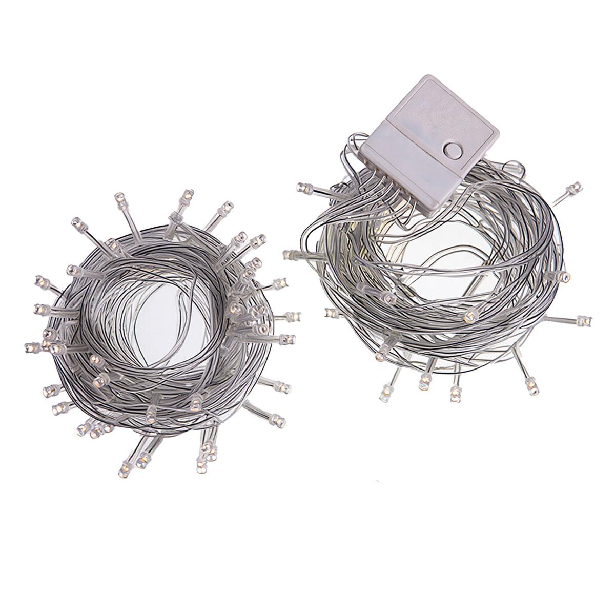 Новорічна гірлянда штора 2х2 м 80 LED кімнатна білий провід Жовтий ZWM2280LEDY_ZWM2280LEDY_Milantium_5