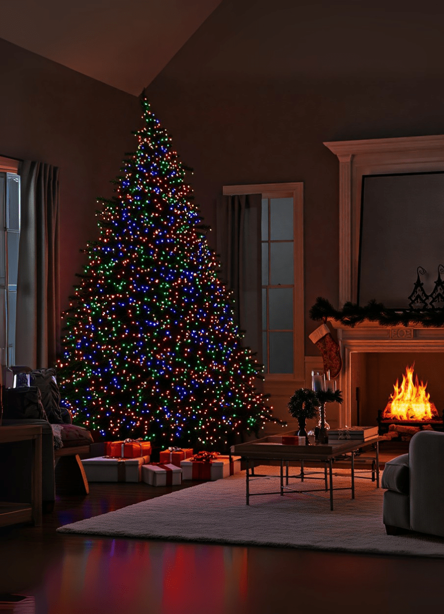 Новорічна гірлянда вулична 100 м 1000 LED з сонячною батареєю чорний провід Мультиколор SB1000L100MBML_SB1000L100MBML_Milantium_2