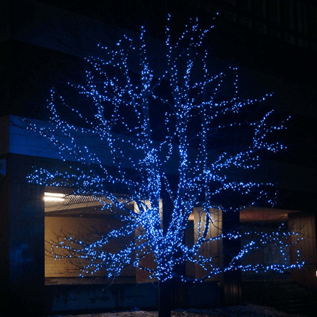 Новорічна гірлянда вулична 100 м 1000 LED із сонячною батареєю 8 режимів роботи чорний провід Синій SB1000L100MBBL_SB1000L100MBBL_Milantium_3