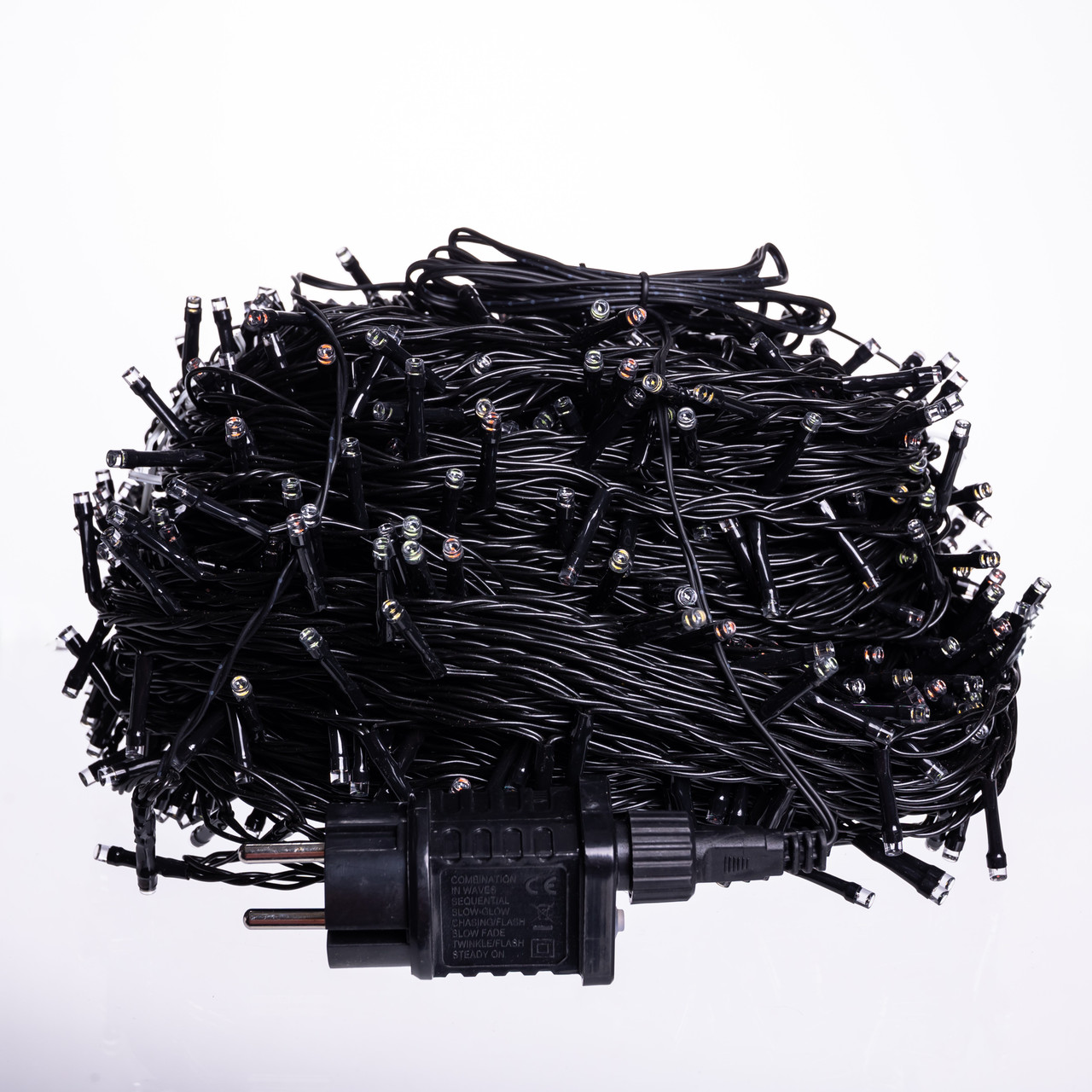 Новорічна гірлянда вулична 100 м 1000 LED із сонячною батареєю 8 режимів роботи чорний провід Синій SB1000L100MBBL_SB1000L100MBBL_Milantium_4