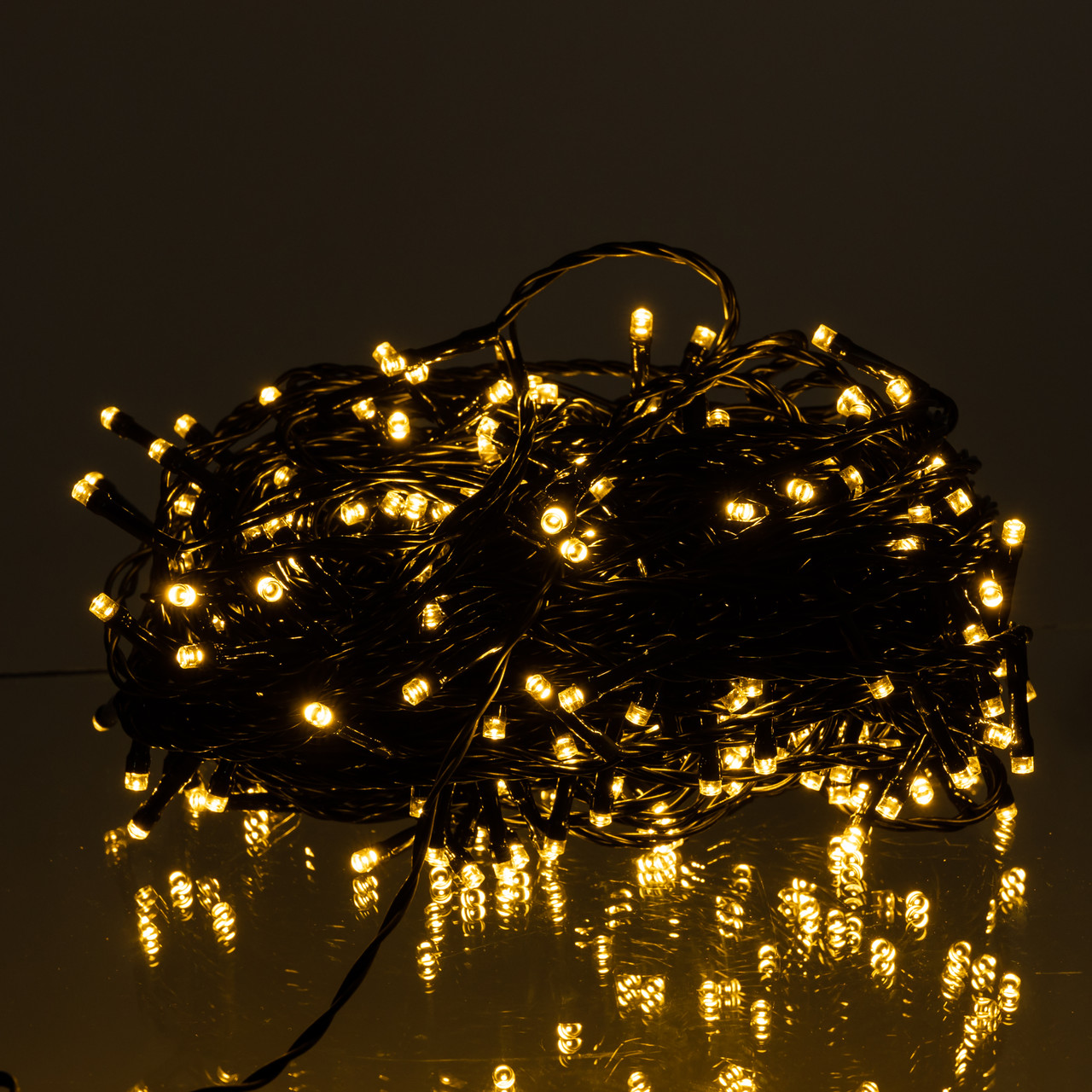 Новорічна гірлянда вулична 30 м 300 LED з сонячною батареєю чорний провід Жовтий SB300L30MBY – купити в Україні недорого