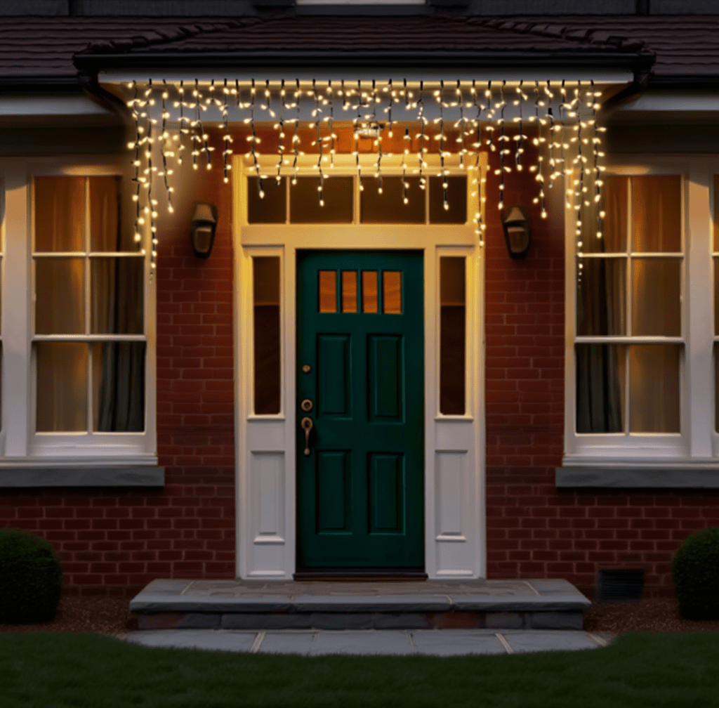 Новорічна гірлянда вулична Бахрома 6 м 105 LED білий провід Жовтий 6МWY_6МWY_Milantium_2