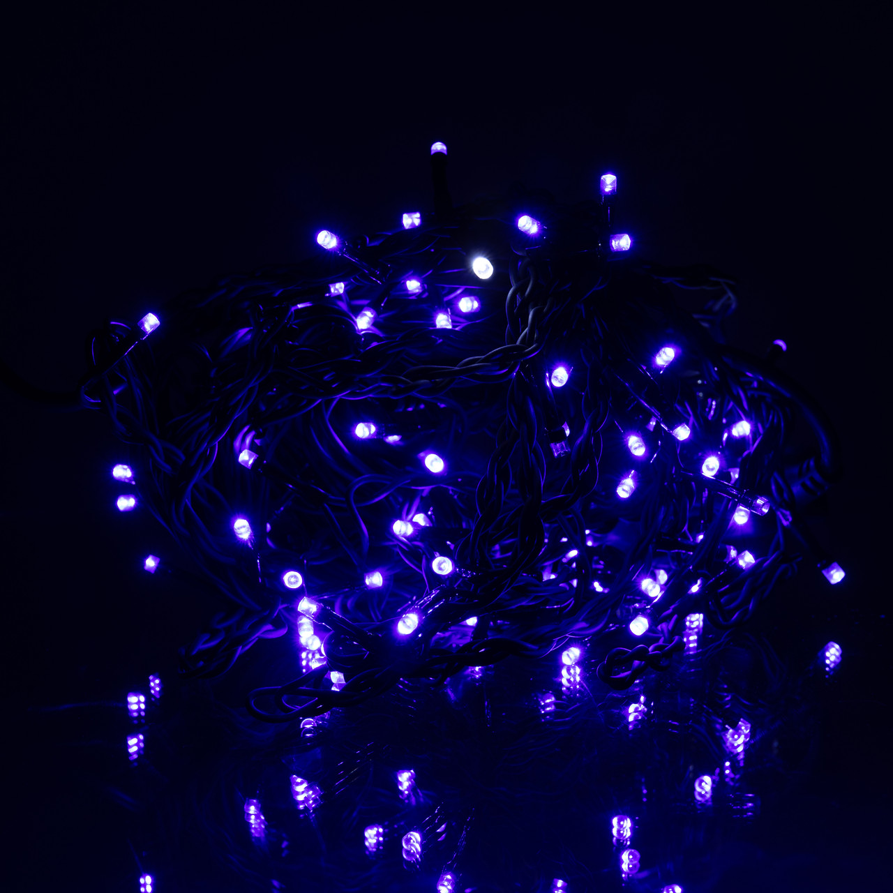 Новорічна гірлянда вулична Бахрома 6 м 105 LED чорний провід Синій 6МBBL – купити в Україні недорого
