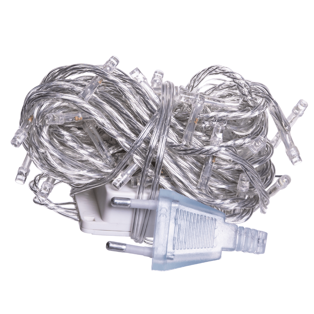 Новорічна кімнатна гірлянда нитка 6 м 50 LED білий провід Білий W50LED6MWW_W50LED6MWW_Milantium_4