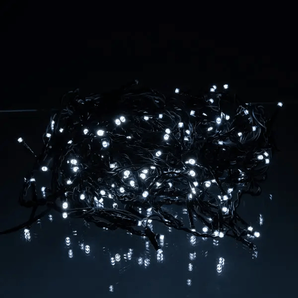 Вулична гірлянда бахрома 12 м 200 led чорний провід чорний провід Білий 12MBW_12MBW_Milantium_3