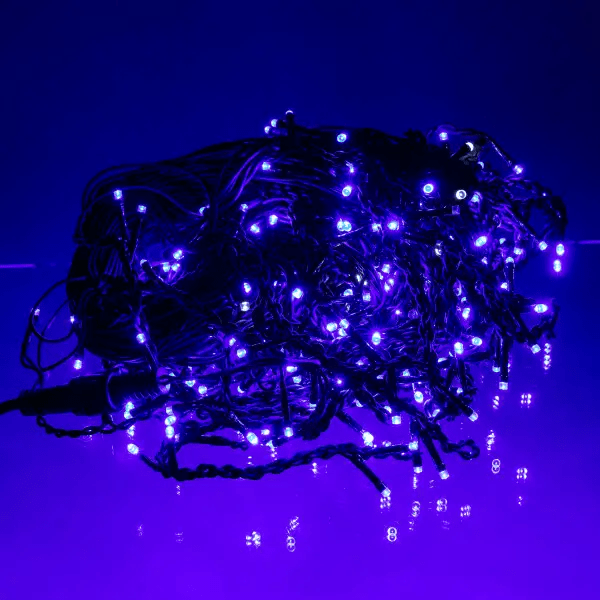 Вулична гірлянда Бахрома 20 м 335 LED гірлянда штора чорний провід Синій 20MBBL_20MBBL_Milantium_3