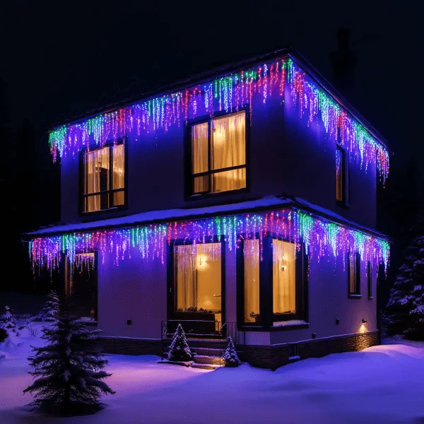 Вулична гірлянда Бахрома 25 м 405 LED гірлянда штора білий провід Мультиколор 25MWML_25MWML_Milantium_2