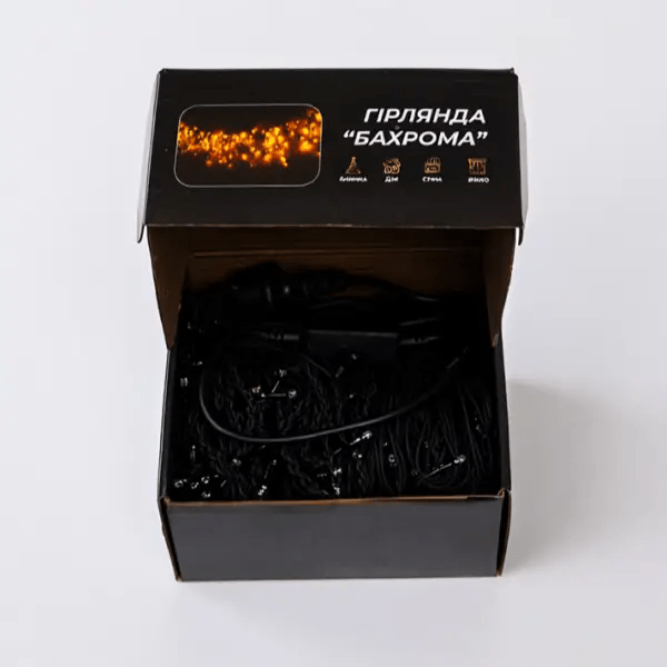 Вулична гірлянда Бахрома 25 м 405 LED чорний провід Білий 25MBW_25MBW_Milantium_5