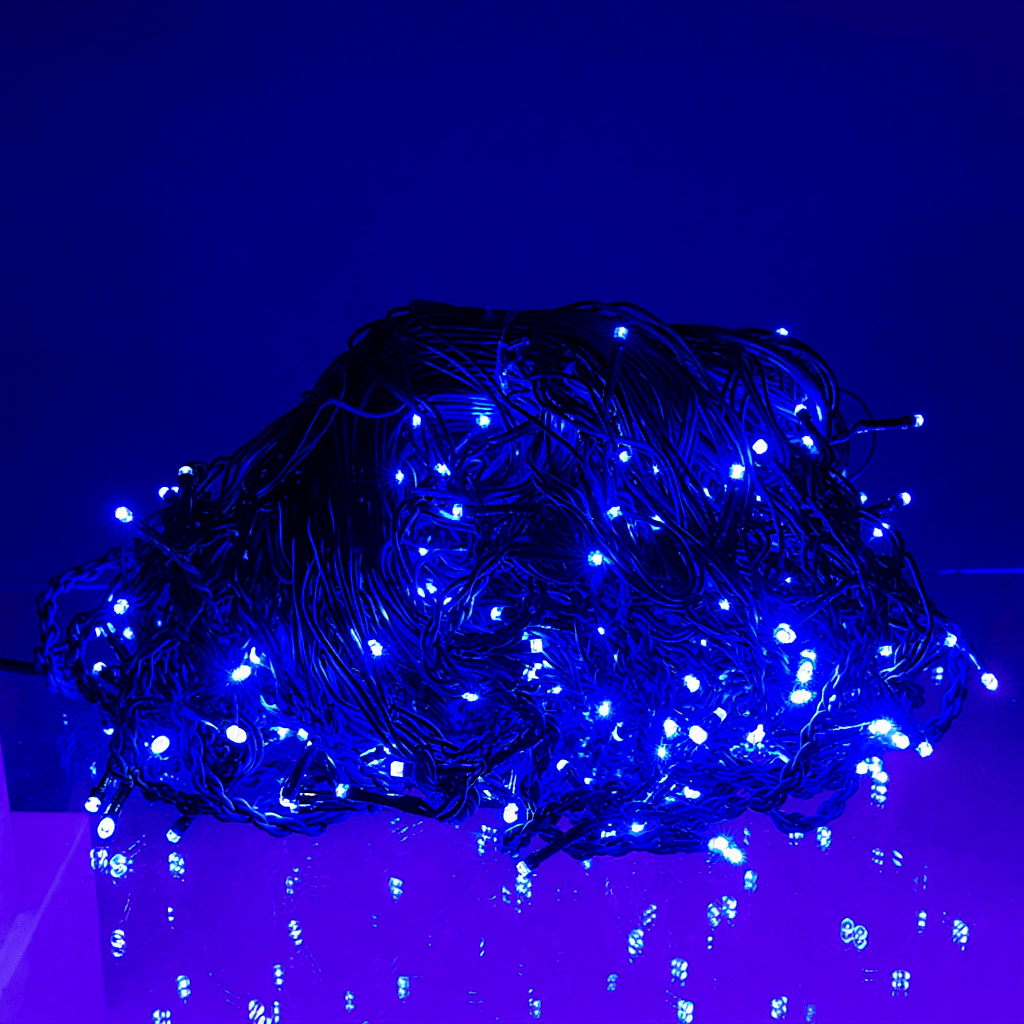 Вулична гірлянда Бахрома 25 м 405 LED чорний провід Синій 25MBBL_25MBBL_Milantium_2