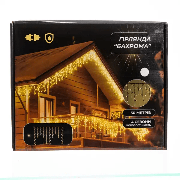Вулична гірлянда Бахрома 50 м 840 LED чорний провід Білий 50MBW_50MBW_Milantium_6