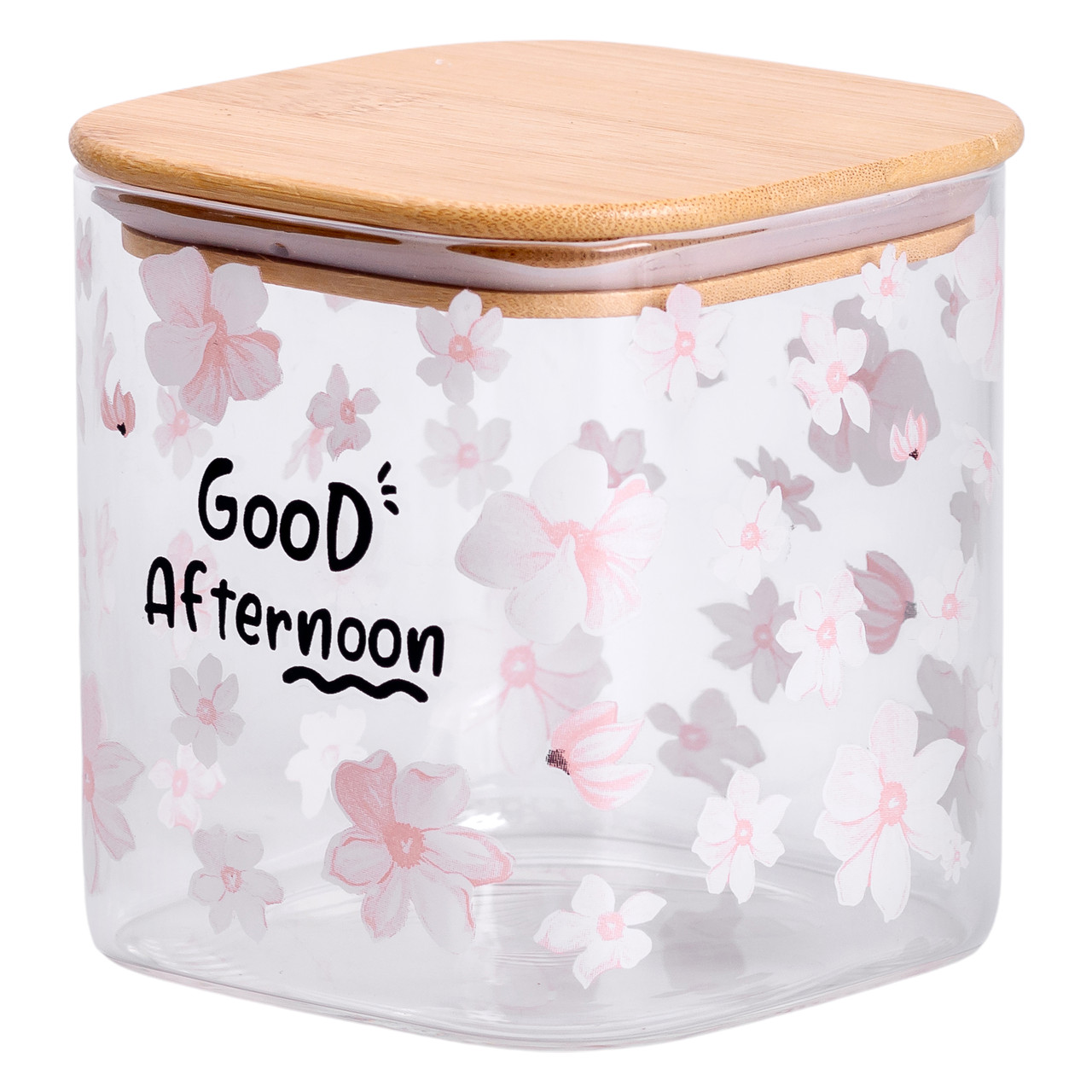 Банка для сипучих продуктів з бамбуковою кришкою 800 мл ємність для сипучих скло HP-34-25_HP-34-25_Milantium_3