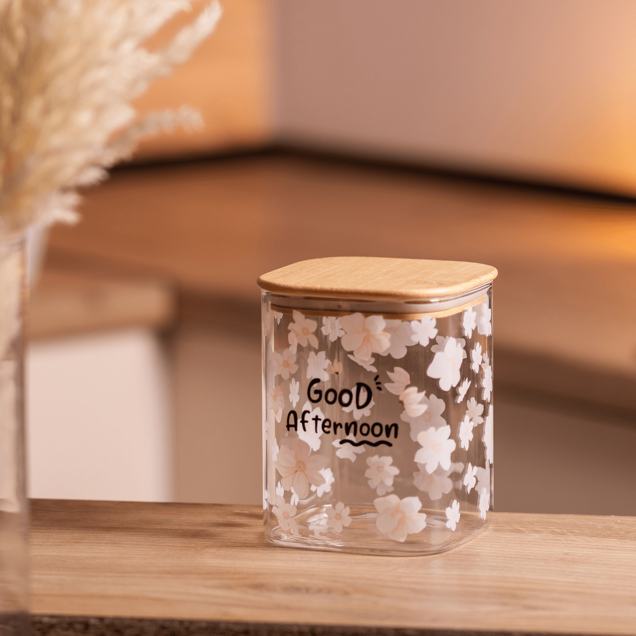 Банка для сипучих продуктів з бамбуковою кришкою 900 мл ємність для сипучих скло HP-34-24_HP-34-24_Milantium_5