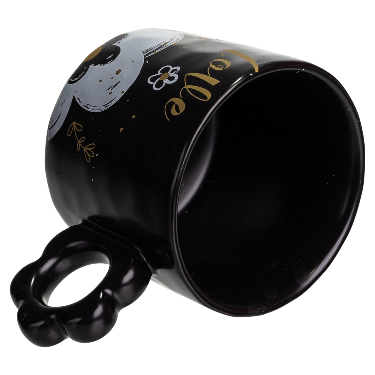 Чашка для чаю та кави порцелянова Love 420 (мл) гарна оригінальна кружка на подарунок FM-14B_FM-14B_Milantium_4