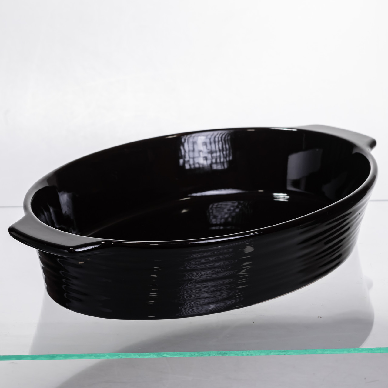 Форма для запікання овальна 36×22.5×7 (см) форма для духовки 2 літри Чорний SH1290_SH1290_Milantium_4