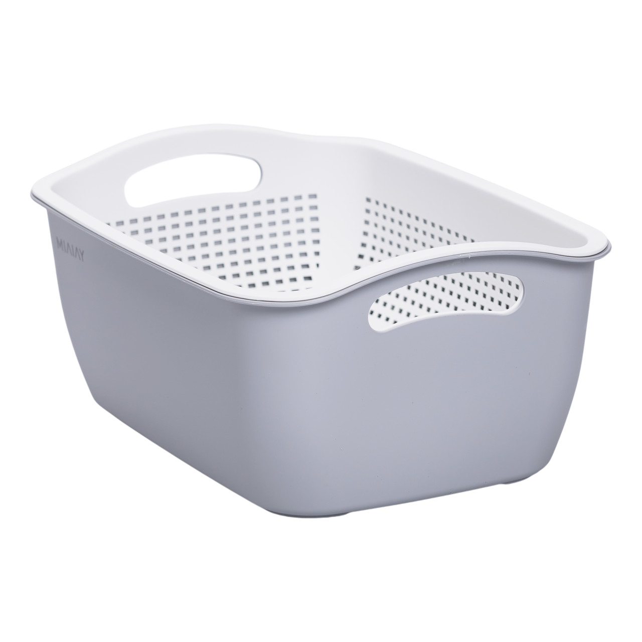 Кошик-друшлак 2 в 1 для миття овочів, фруктів і зелені 32×23×13 (см) Білий HP-45-5W – купити в Україні недорого