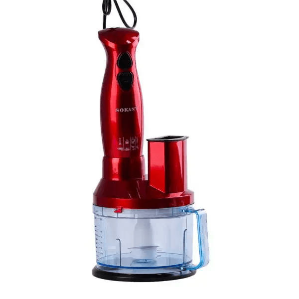Кухонний комбайн з чашею 7 в 1 Sokany SM-5011-7 600 Вт з насадками Червоний_SM-5011-7_Milantium_3