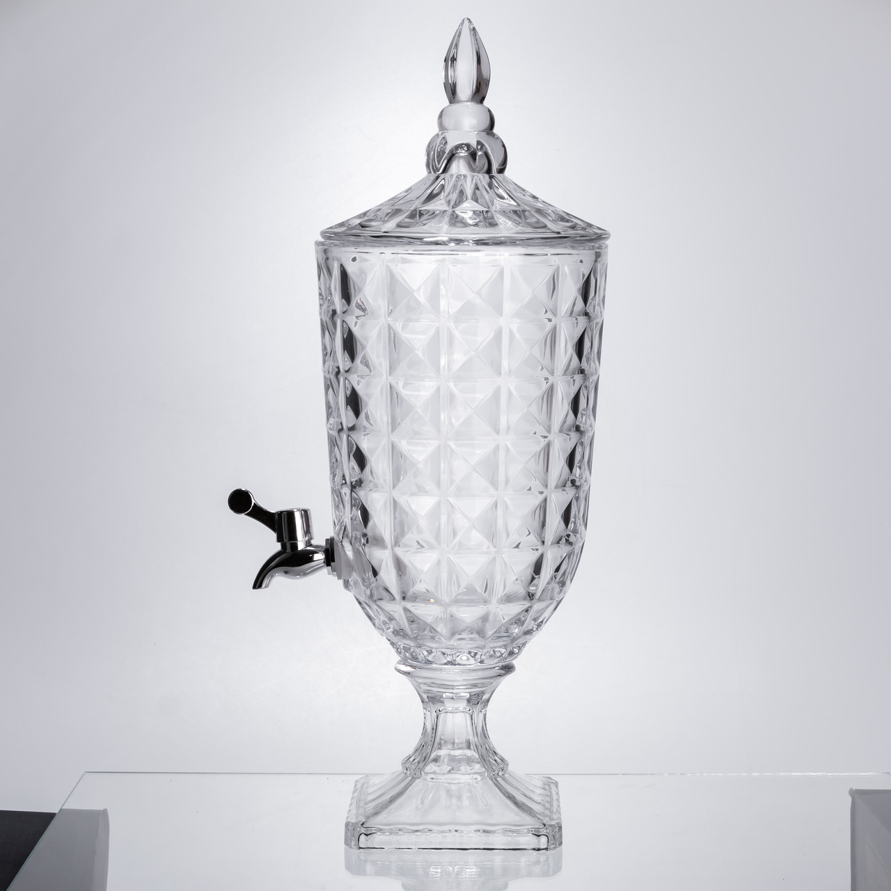 Лимонадниця з краном на підставці скляна 3 л лимонадник 48 см прозорий HP-19-18F – купити в Україні недорого