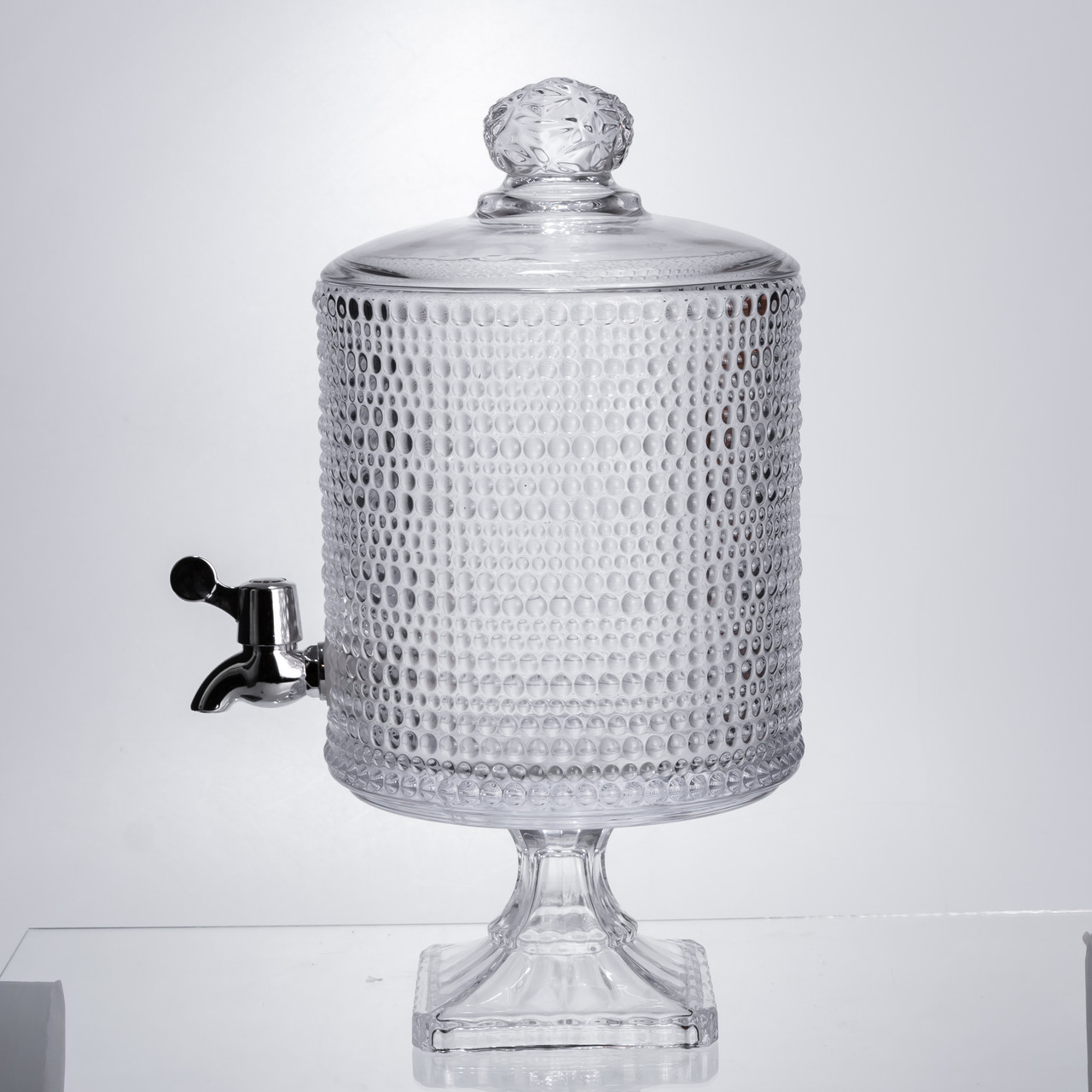 Лимонадниця з краном на підставці скляна 4.5 л лимонадник 39 см прозорий HP-19-3045-9 – купити в Україні недорого