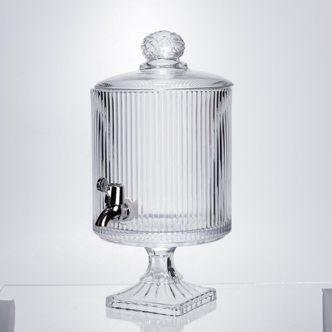 Лимонадниця з краном на підставці скляна 4.5 л лимонадник 39 см прозорий HP-19-3045-6 – купити в Україні недорого