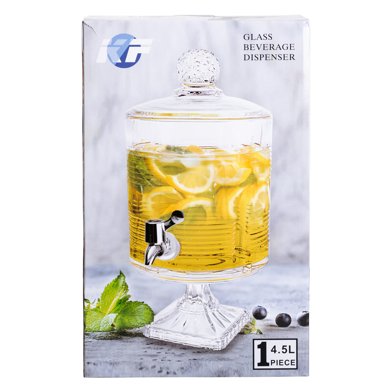 Лимонадниця зі скляним краном 39 см 4