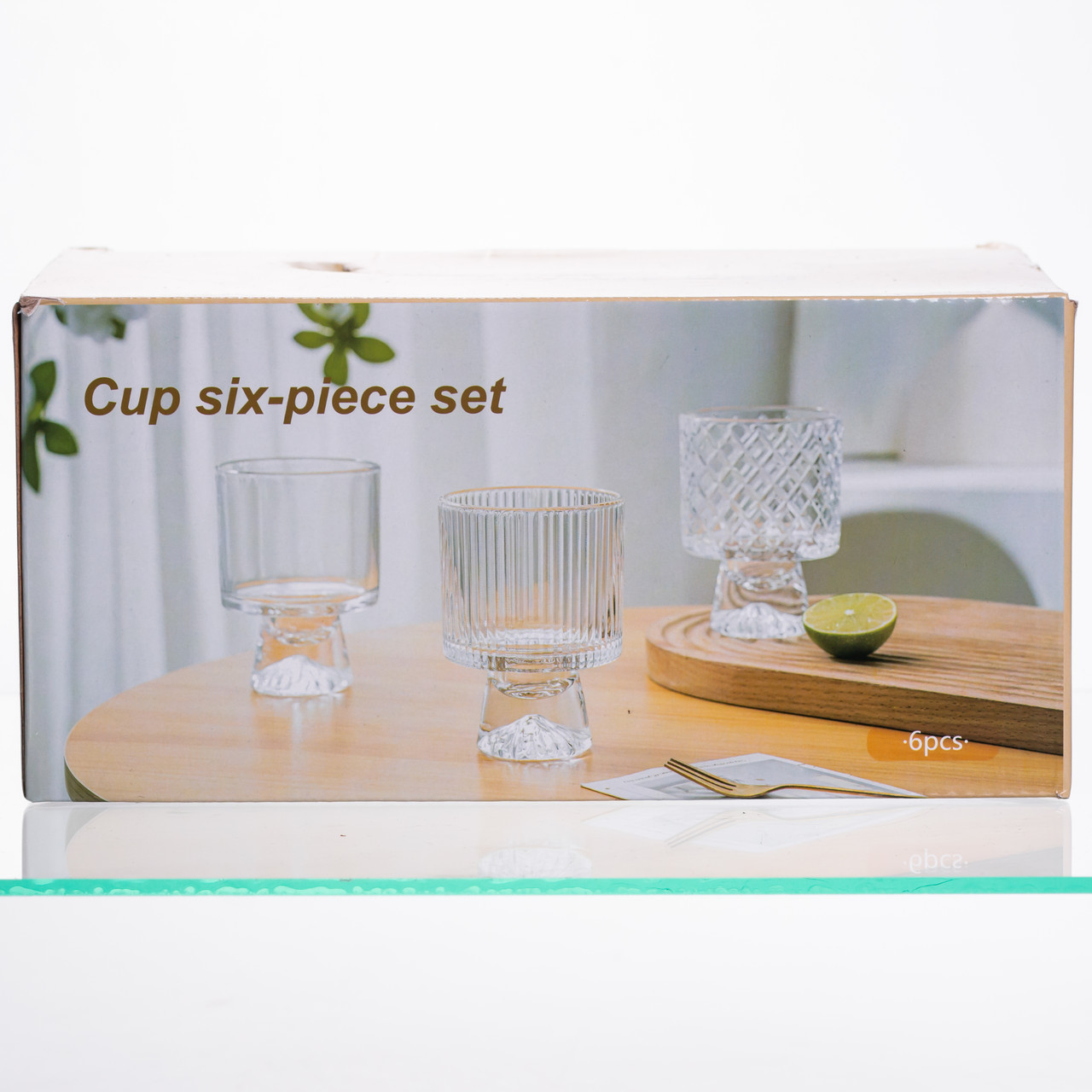 Набір креманок із товстого скла на ніжці 6 штук по 200 мл 64486-69_64486-69_Milantium_4