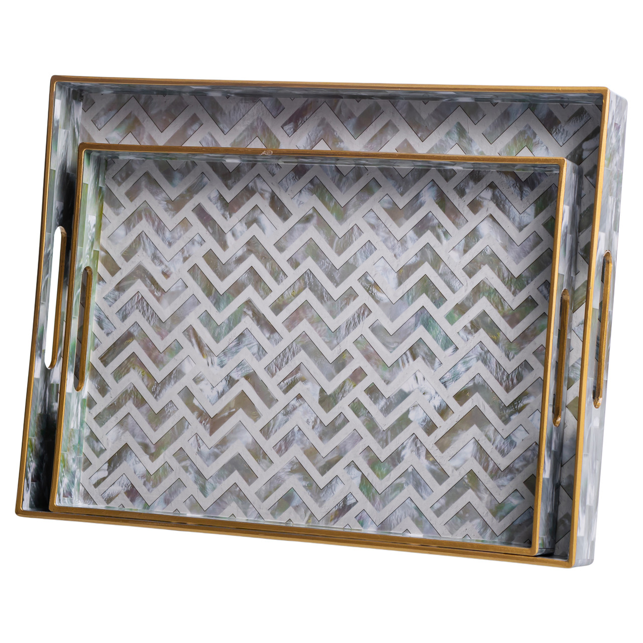 Набір прямокутних підносів для подачі їжі 2 (шт) 40×30×4 (см) HP-HK-16_HP-HK-16_Milantium_5