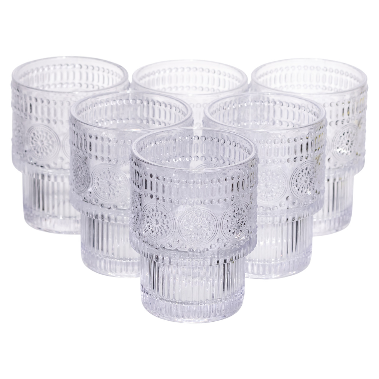 Набір скляних склянок 6 (шт) 200 (мл) для лимонадів, соку, води, коктейлів склянки з товстого скла HP-19-178-3 – купити в Україні недорого