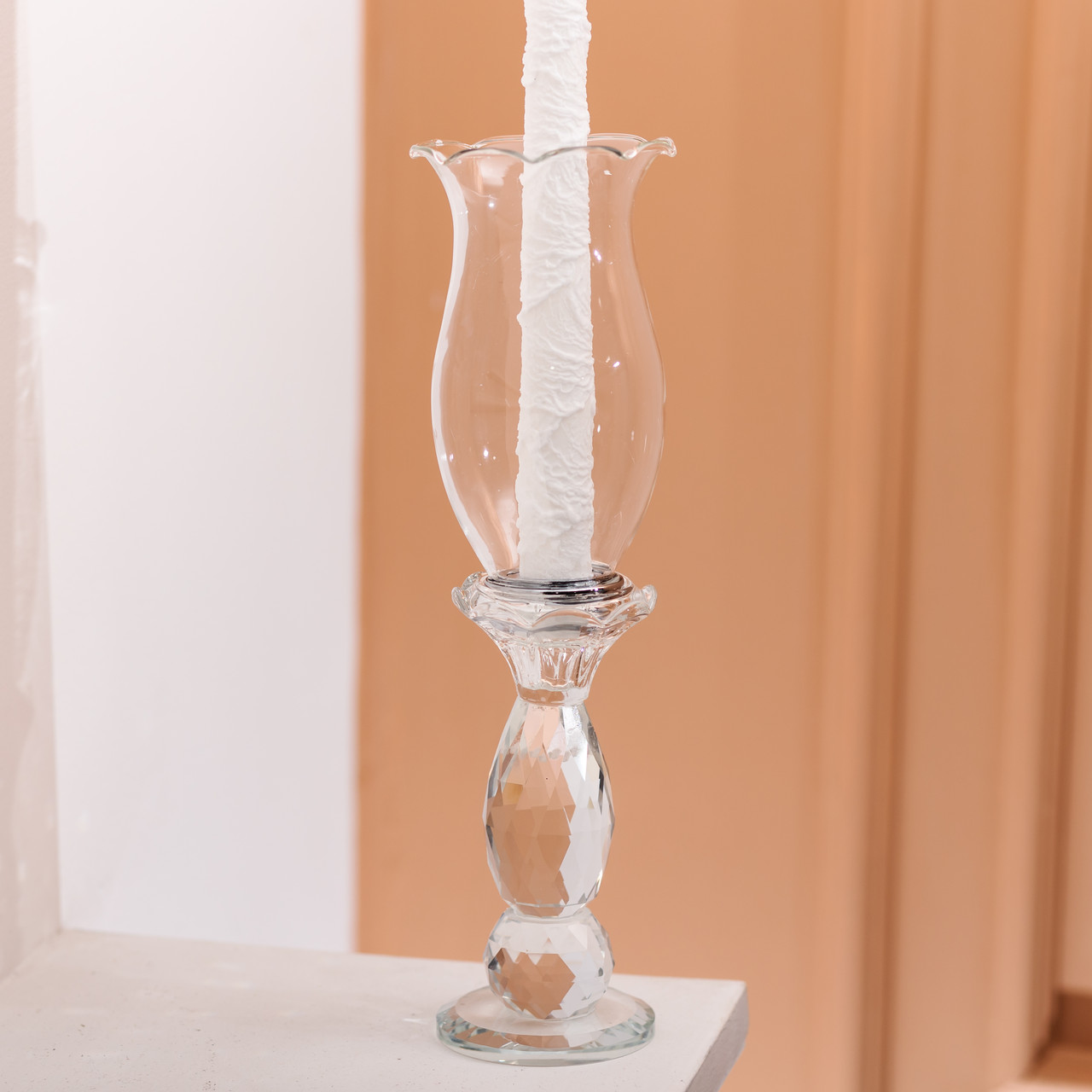 Підсвічник скляний 7×27.5 см підсвічник декоративний келих на ніжці HP-4-4S_HP-4-4S_Milantium_4