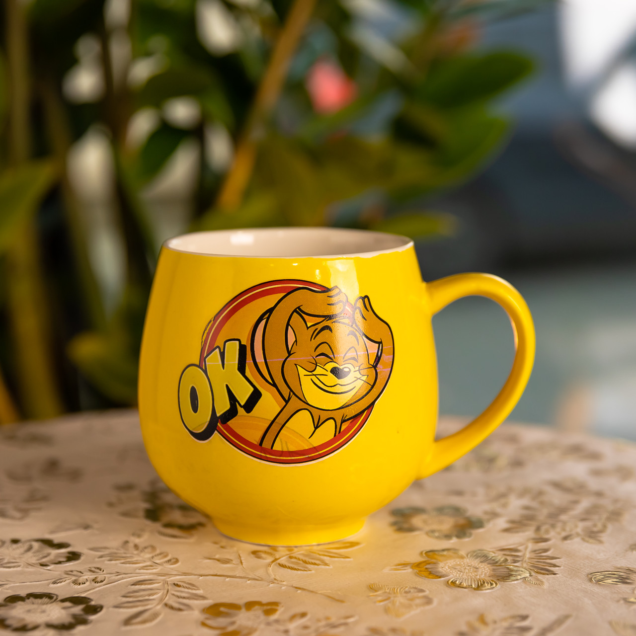 Святкова порцелянова чашка “Веселі Герої” 400 мл, Кружка дитяча із порцеляни на подарунок Жовта FM-13OK – купити в Україні недорого