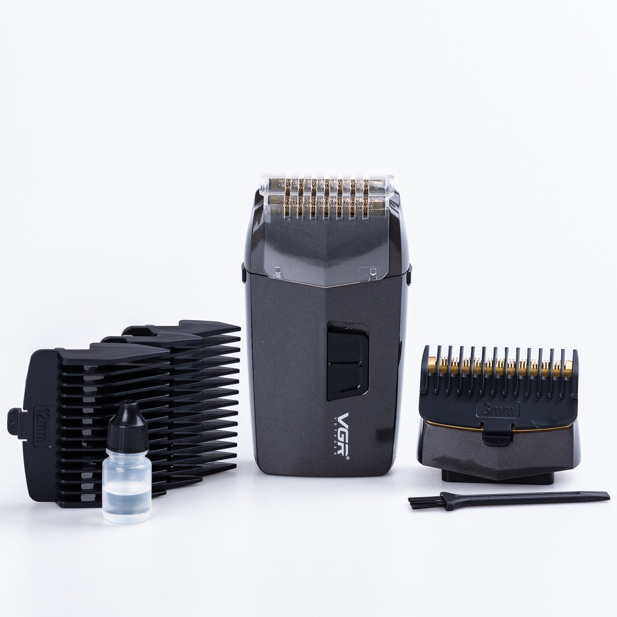 Шейвер-тример VGR V-086 зі знімними насадками, сірий – купити в Україні недорого