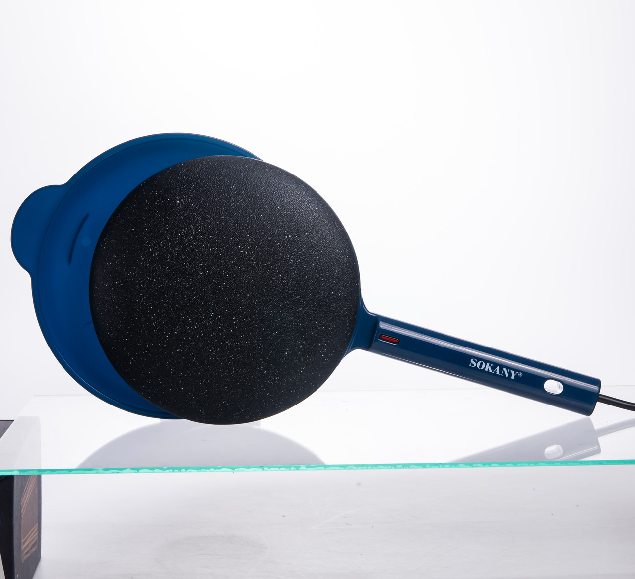 Сковорода млинниця електрична Ø20 (см) з антипригарним покриттям 600 Вт Синій SK-07057_SK-07057_Milantium_1
