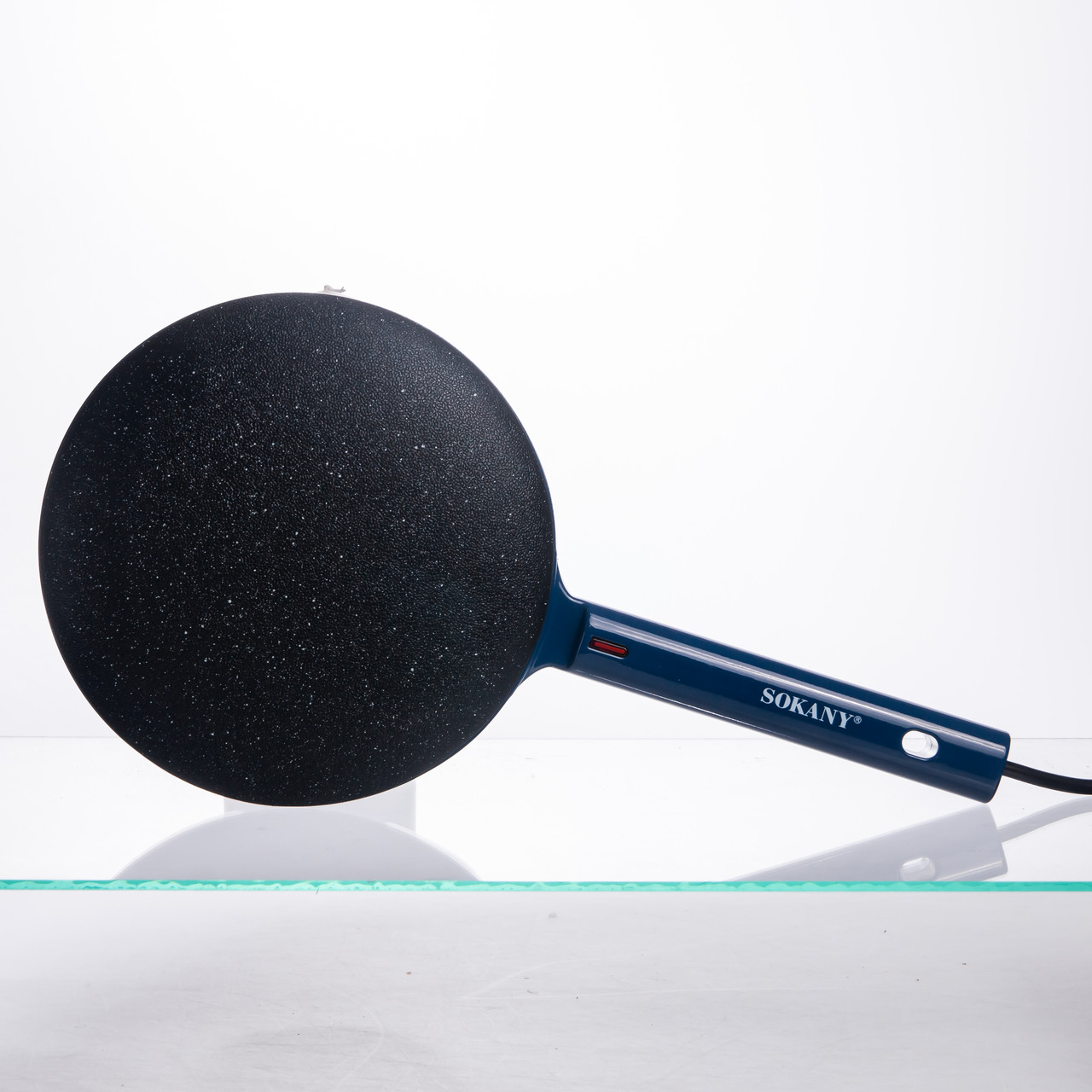 Сковорода млинниця електрична Ø20 (см) с неживым покрытием 600 Вт Синій SK-07057_Sk-07057_Милантиум_3