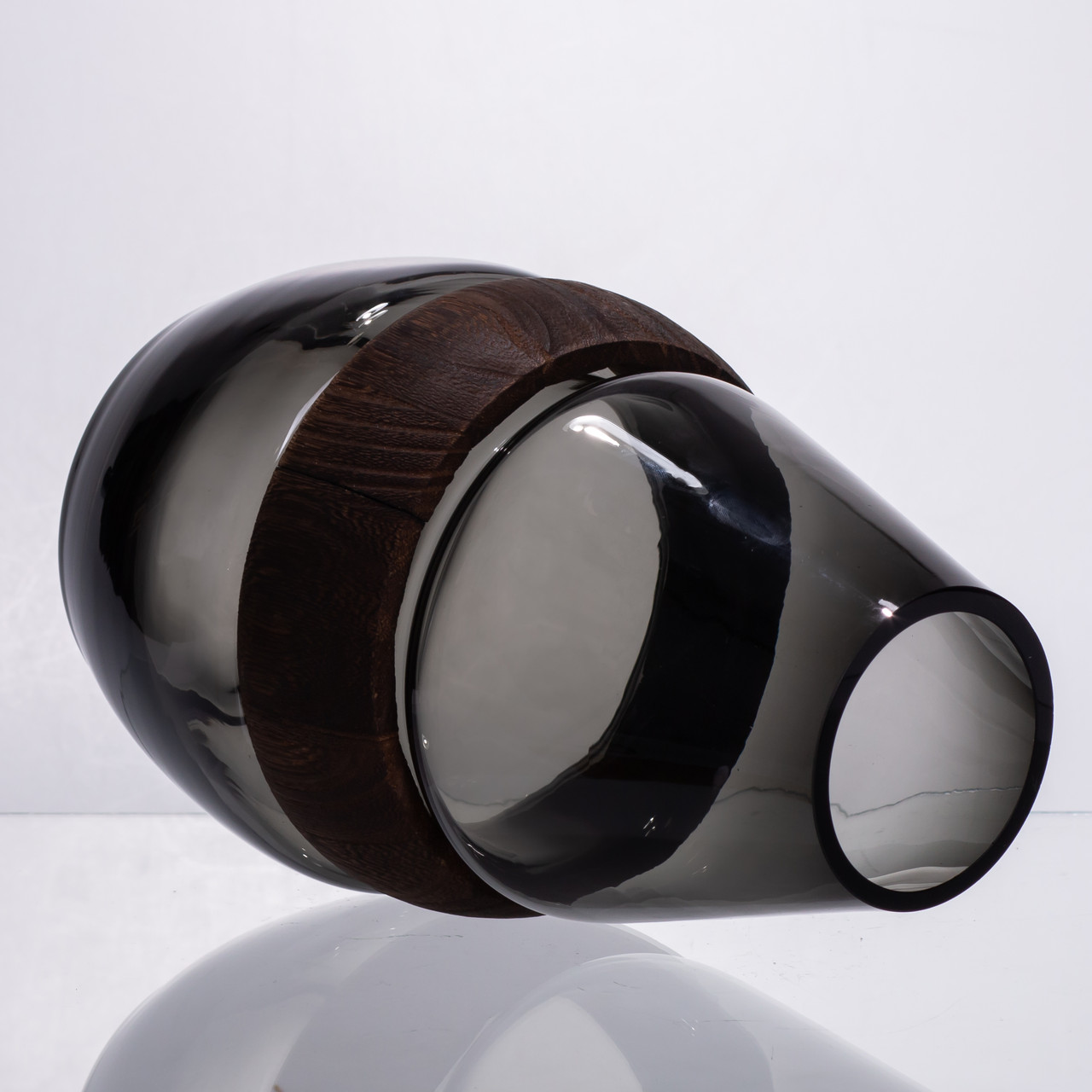 Скляна ваза з деревом кругла прозора HP-32-6_HP-32-6_Milantium_2