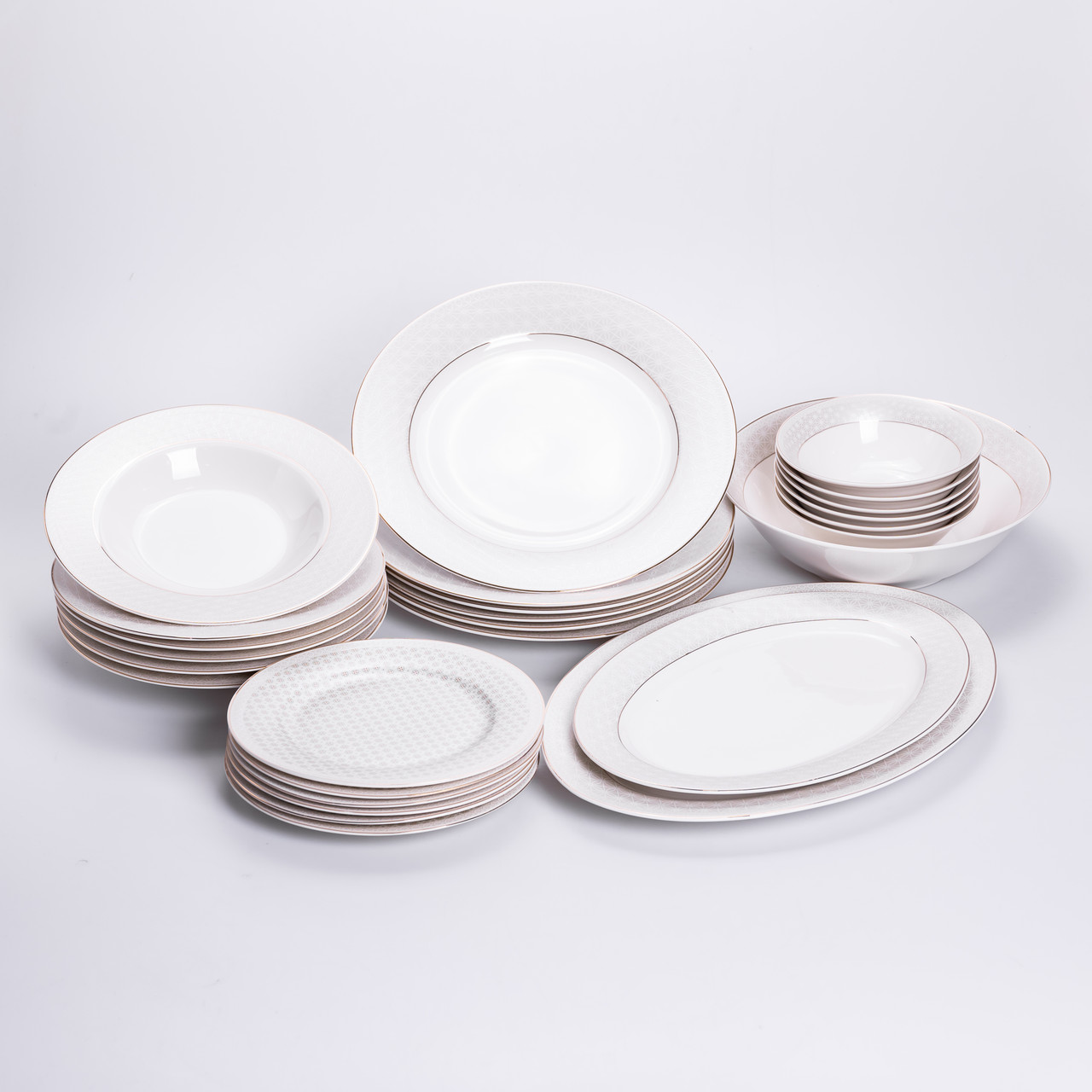 Столовий сервіз з порцеляни Claire на 6 осіб 27 предметів HP-HK-2_HP-HK-2_Milantium_1